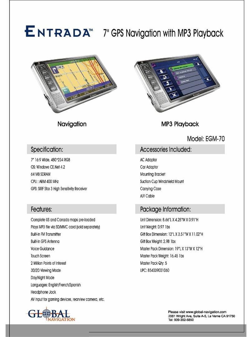 Global Navigation Entrada EGM-70 Specifications