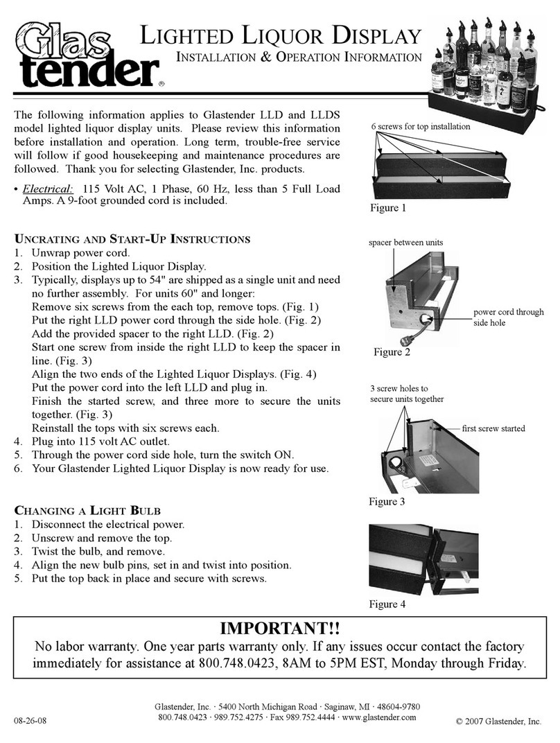 Glastender LLD Installation & Operation Information Glastender LLD Installation & Operation Information