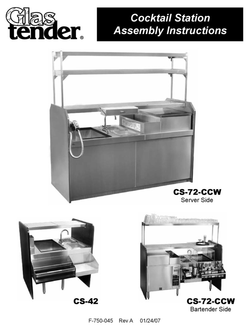 Glastender CS-42 Assembly instructions
