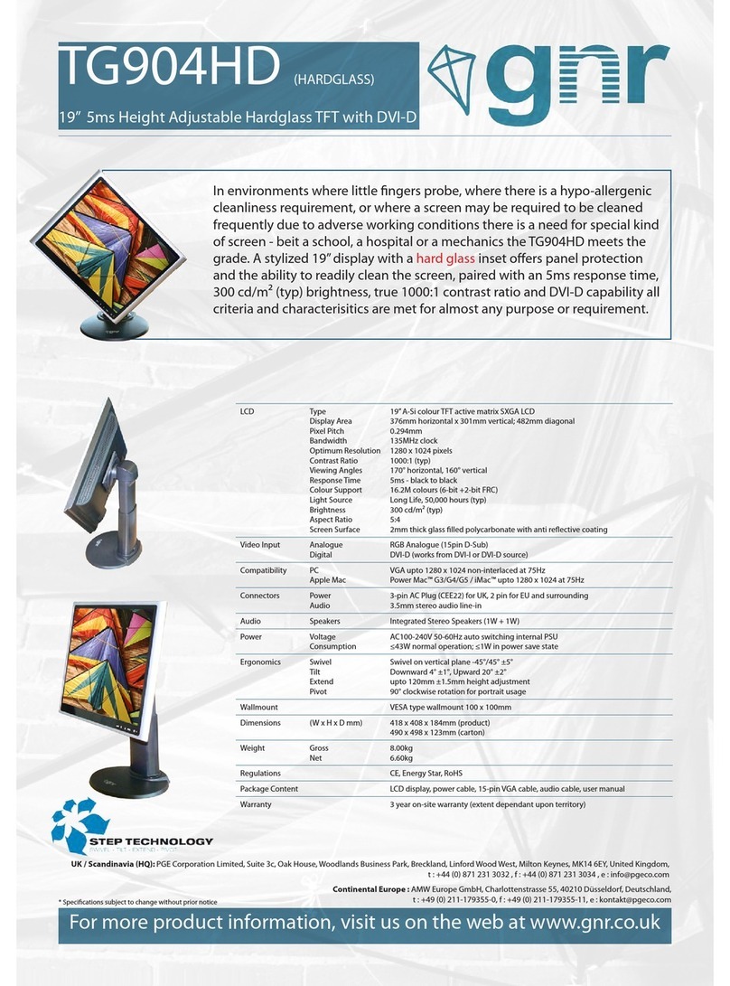 Gnr TG904HD User manual