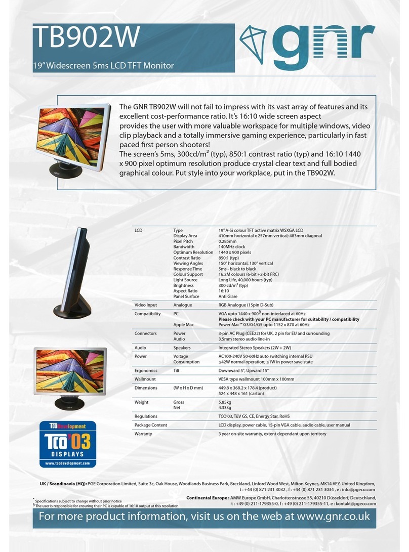Gnr TB902W User manual