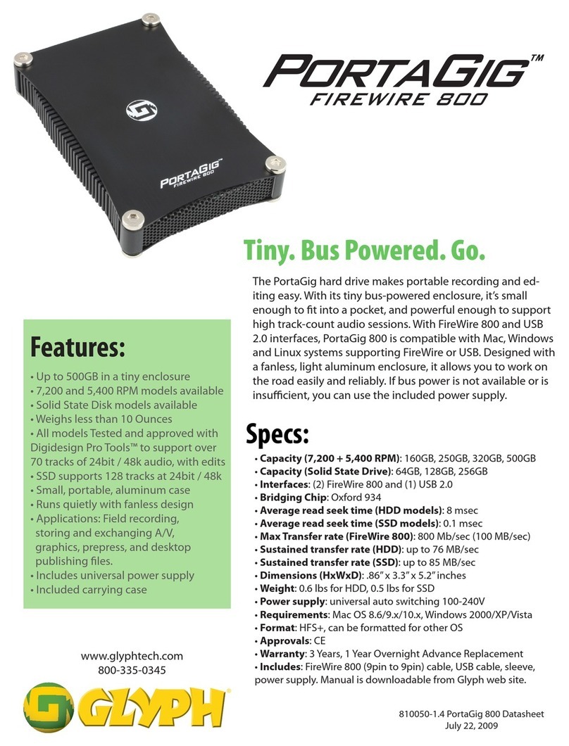 Glyph PGFW8004B-500 User manual