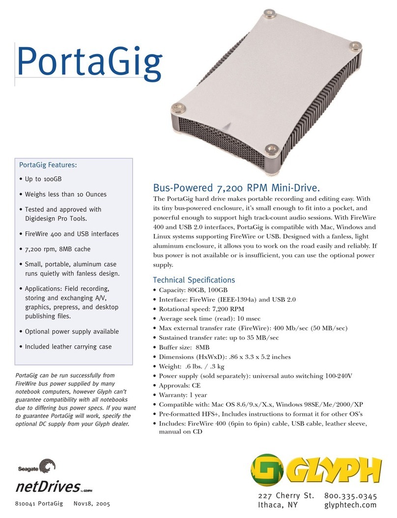 Glyph PGFW8001B-100 Technical specifications