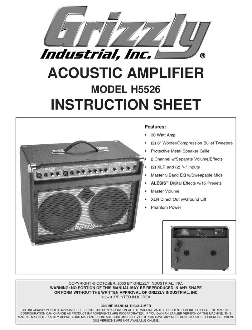 Grizzly H5526 instruction sheet