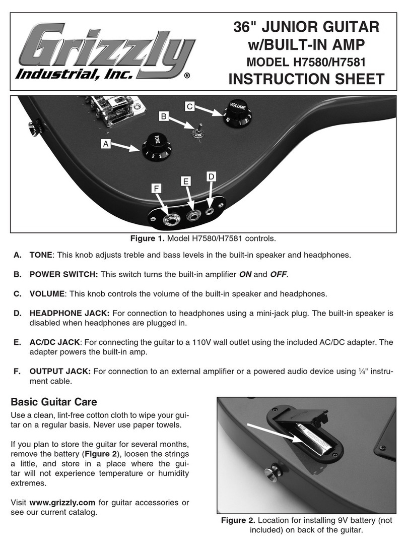 Grizzly H7580 instruction sheet