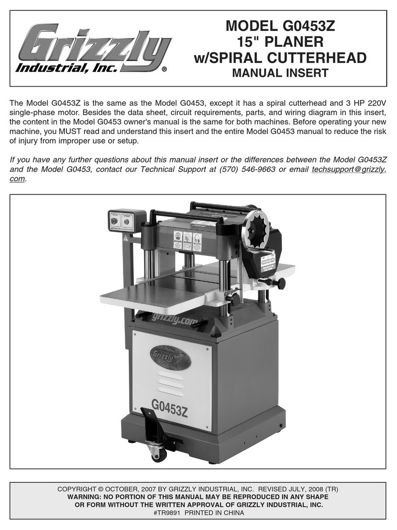 Grizzly G0453Z Manual insert