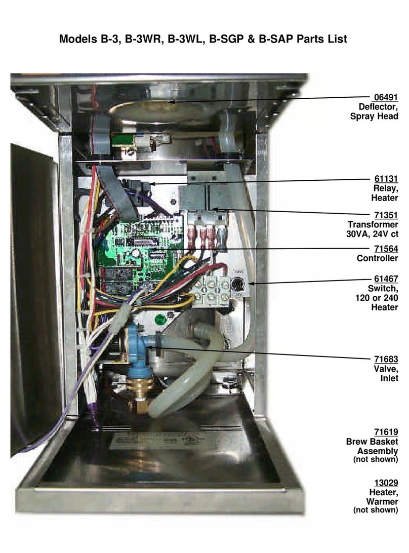 Grindmaster PrecisionBrew B-3WL User manual