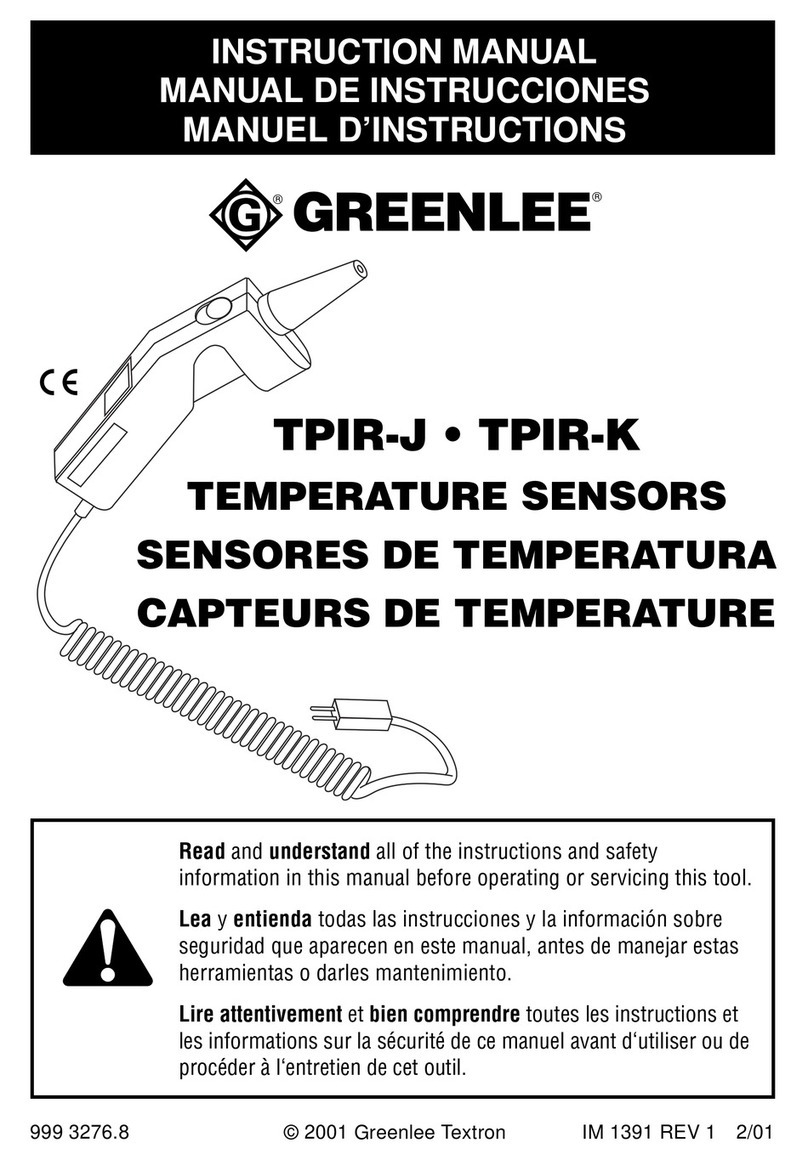 Greenlee TPIR-J instruction manual
