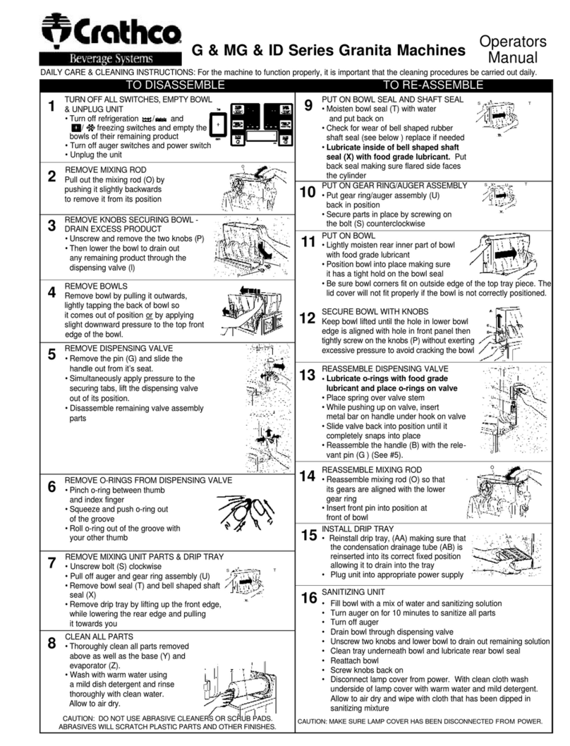 Crathco G23-2B User manual