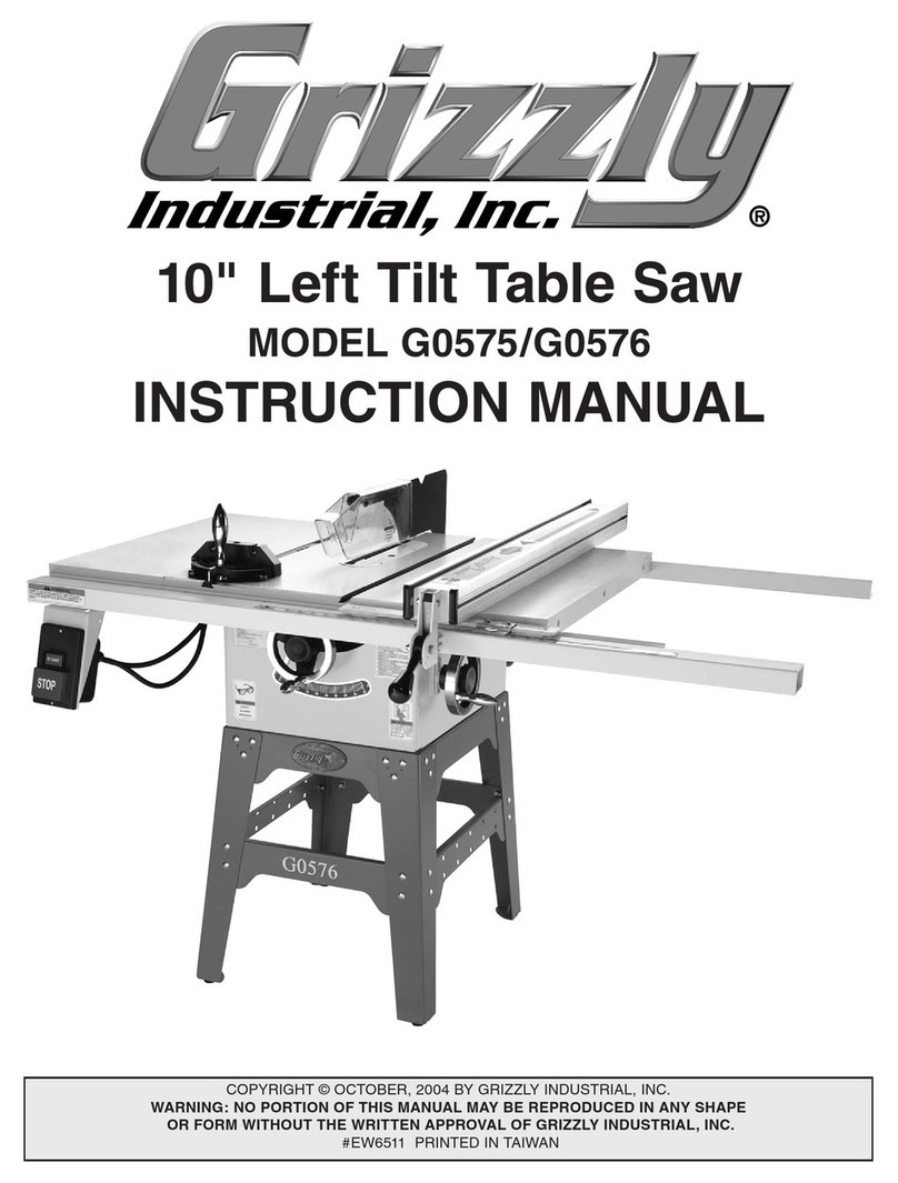 Grizzly G0575 instruction manual