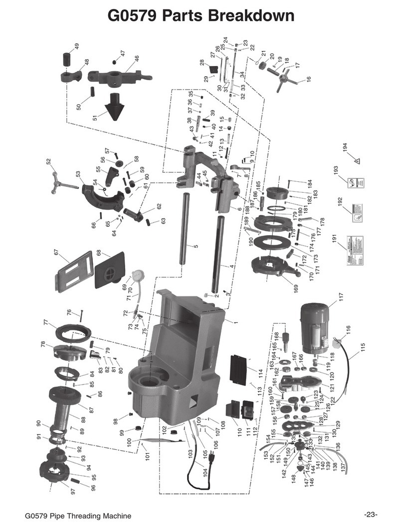 Grizzly G0579 Parts Breakdown