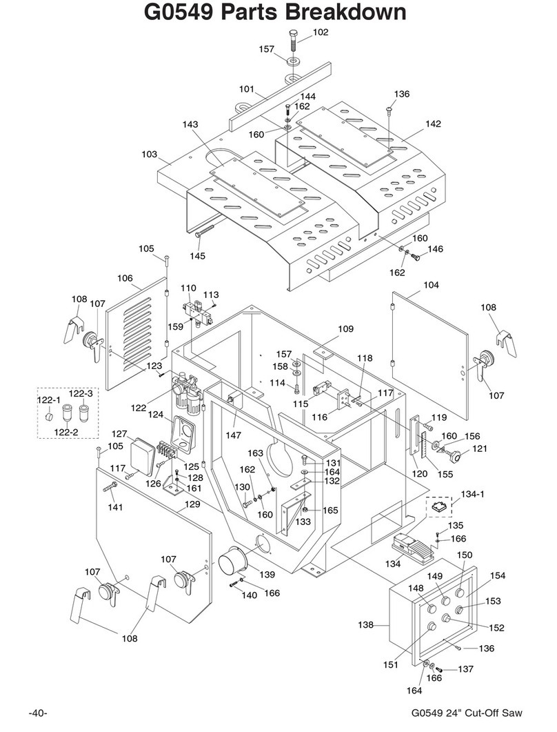 Grizzly G0549 parts list