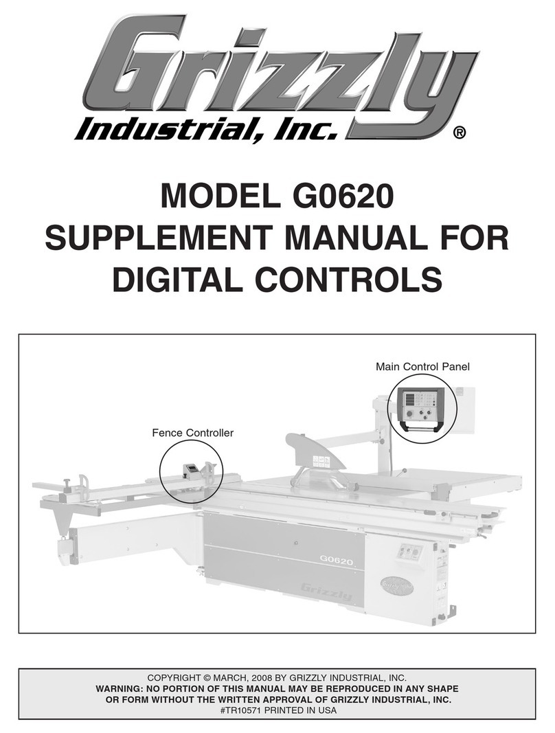Grizzly G0620 Supplement manual