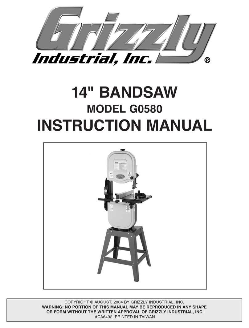 Grizzly G0580 instruction manual