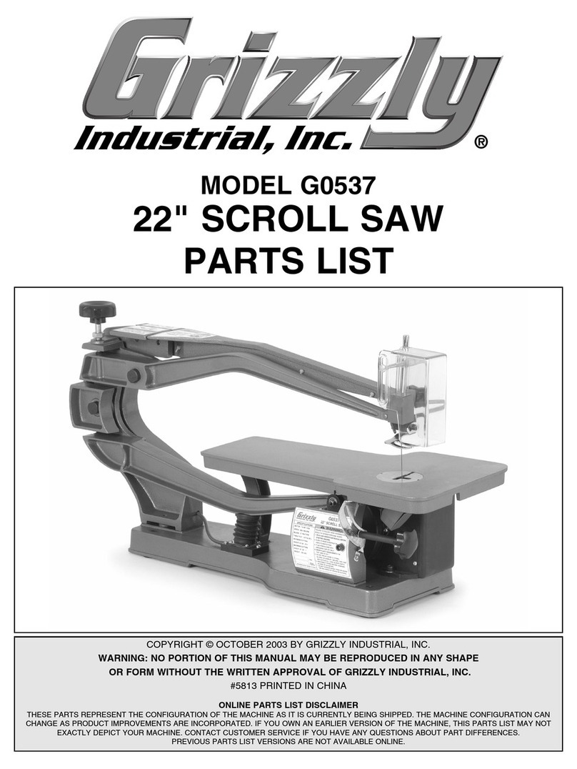 Grizzly G0537 parts list