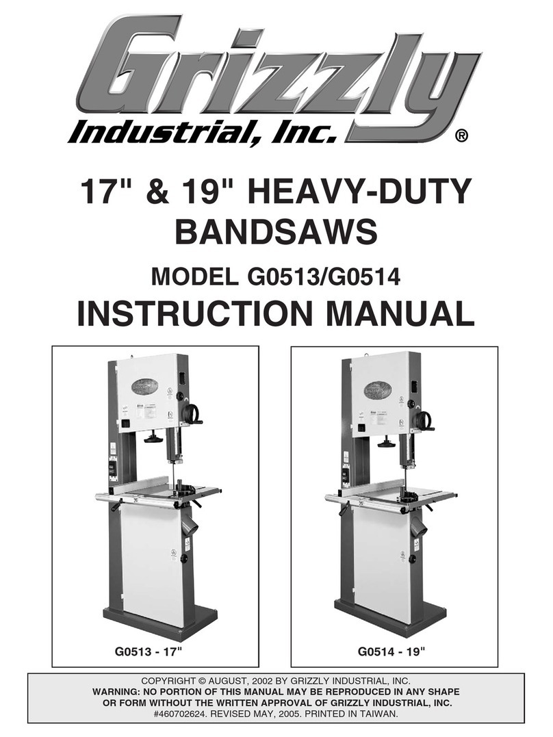 Grizzly G0513 SERIES instruction manual