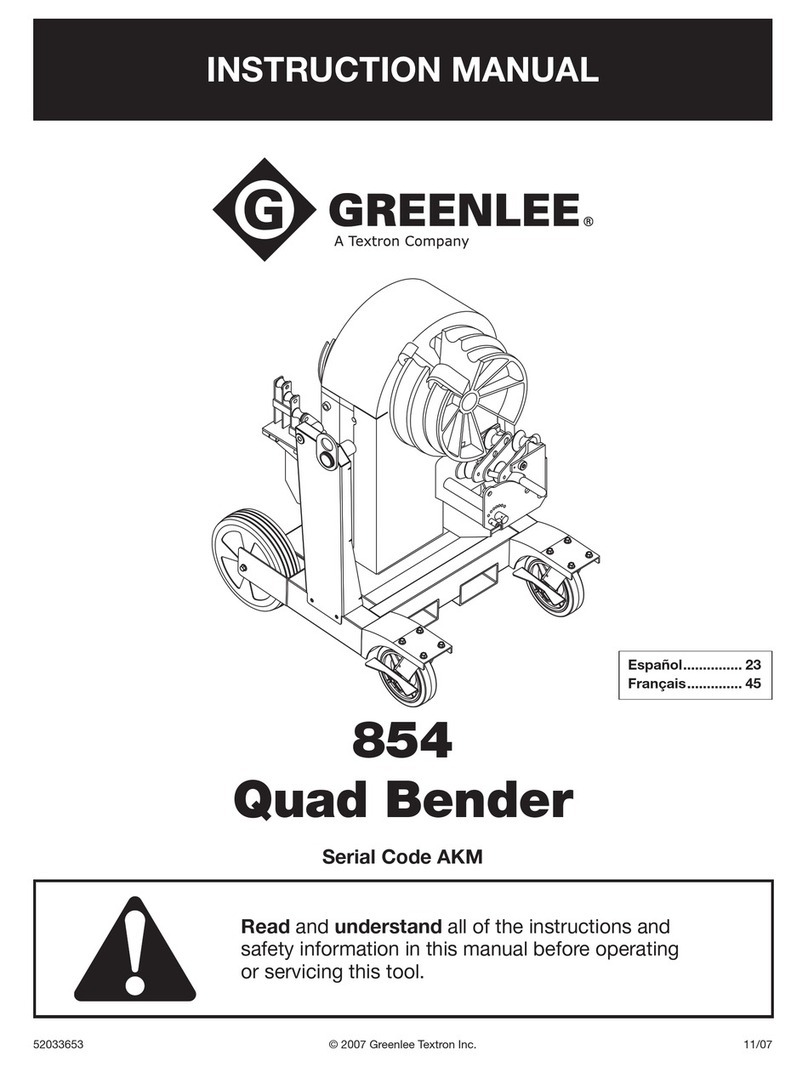 Greenlee 854 instruction manual
