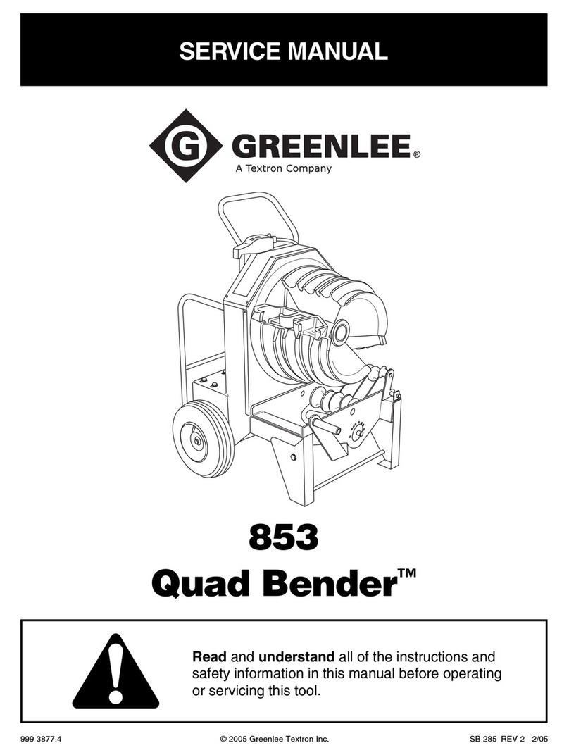 Greenlee 853 Service manual