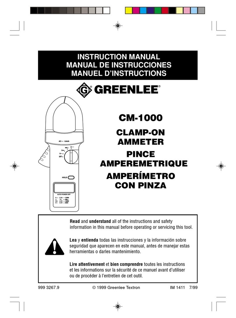 Greenlee CM-1000 User manual