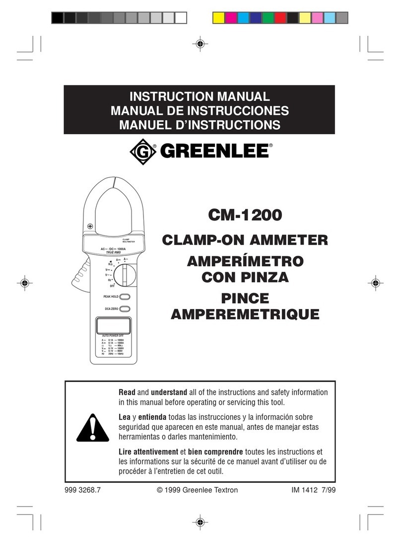 Greenlee CM-1200 instruction manual