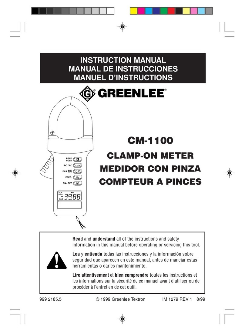 Greenlee CM-1100 User manual