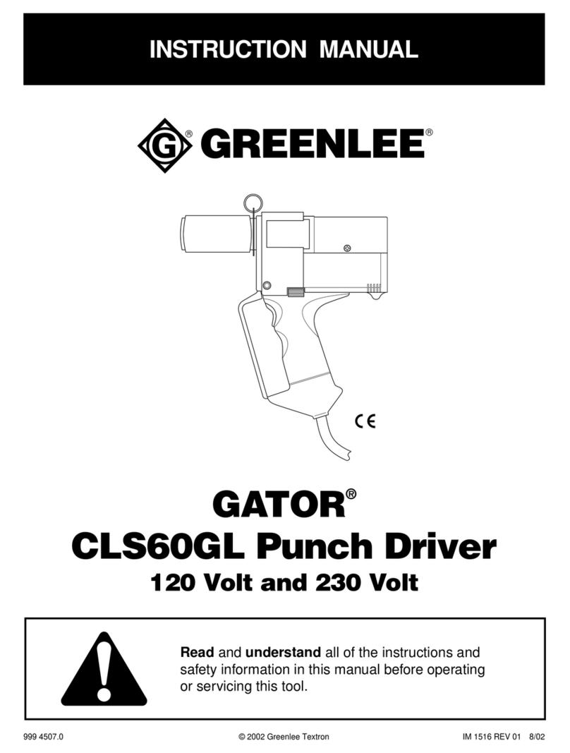Greenlee GATOR CLS60GL instruction manual