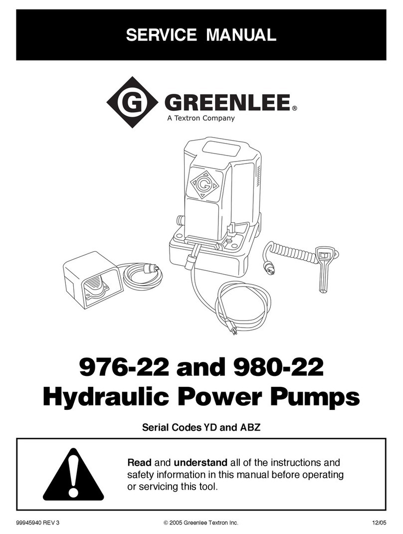 Greenlee 976-22 Service manual