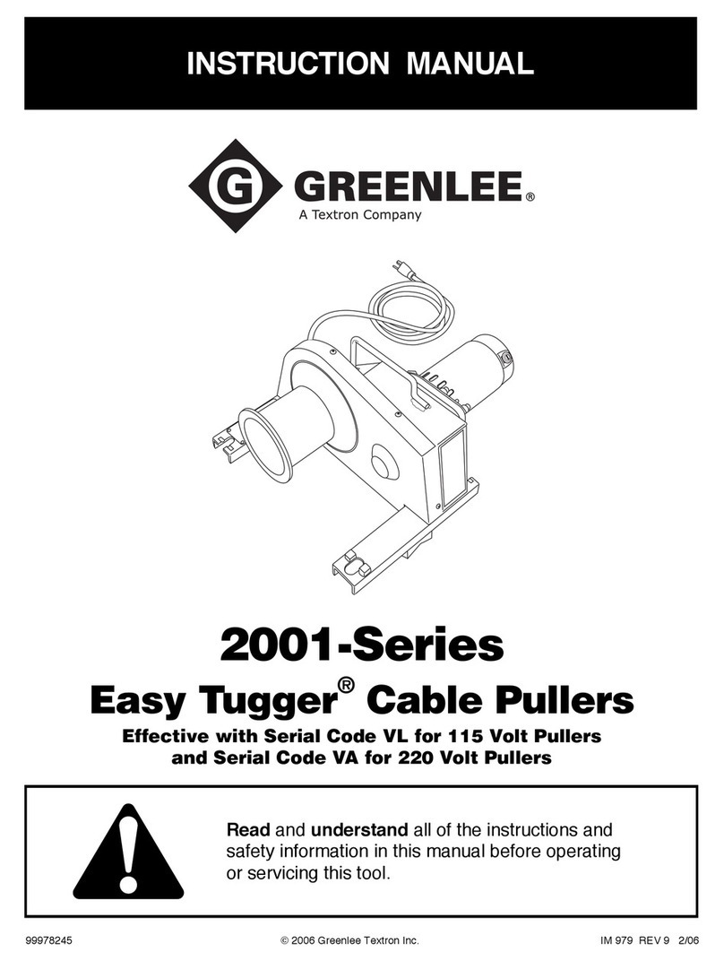 Greenlee 2001 instruction manual