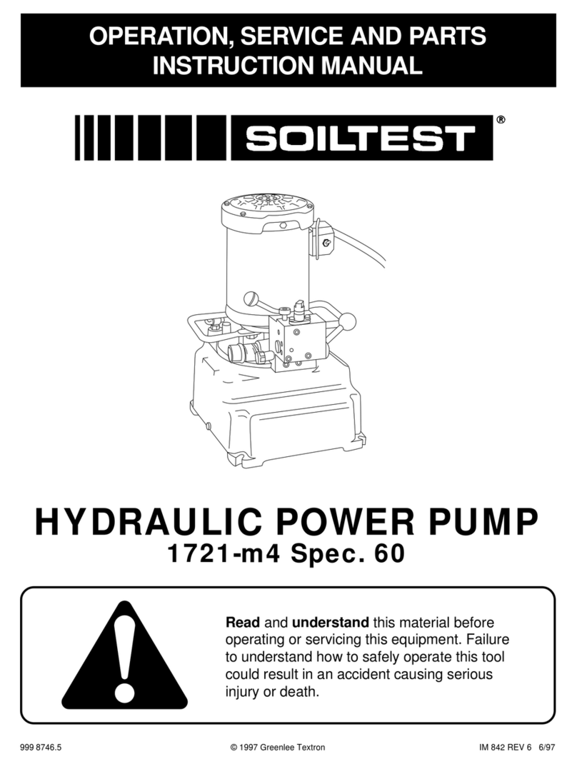 Greenlee Soiltest 1721-M4 Operation, service and parts instruction manual