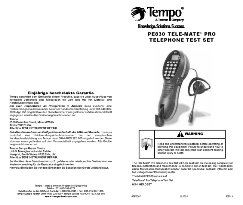 Textron Tele-Mate PE830 reference guide