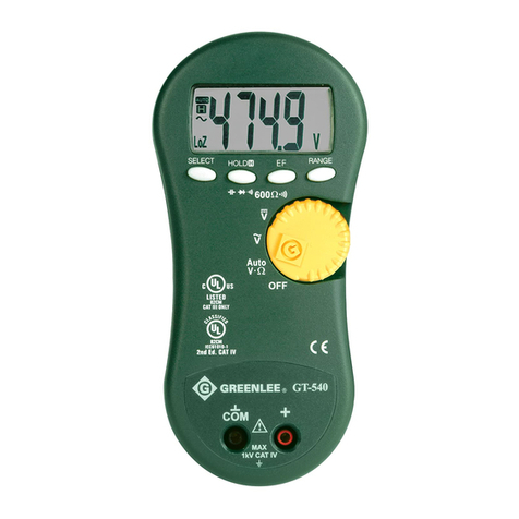 Greenlee GT-540 User manual