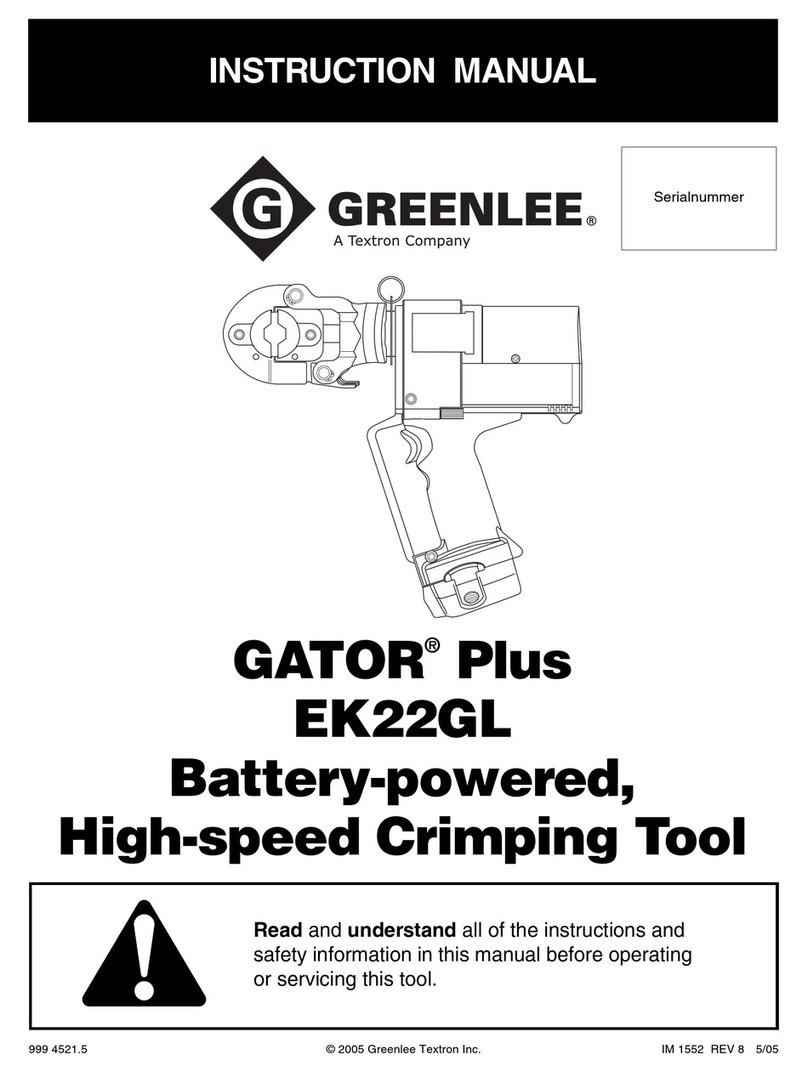 Greenlee GATOR EK22GL User manual Greenlee GATOR EK22GL User manual