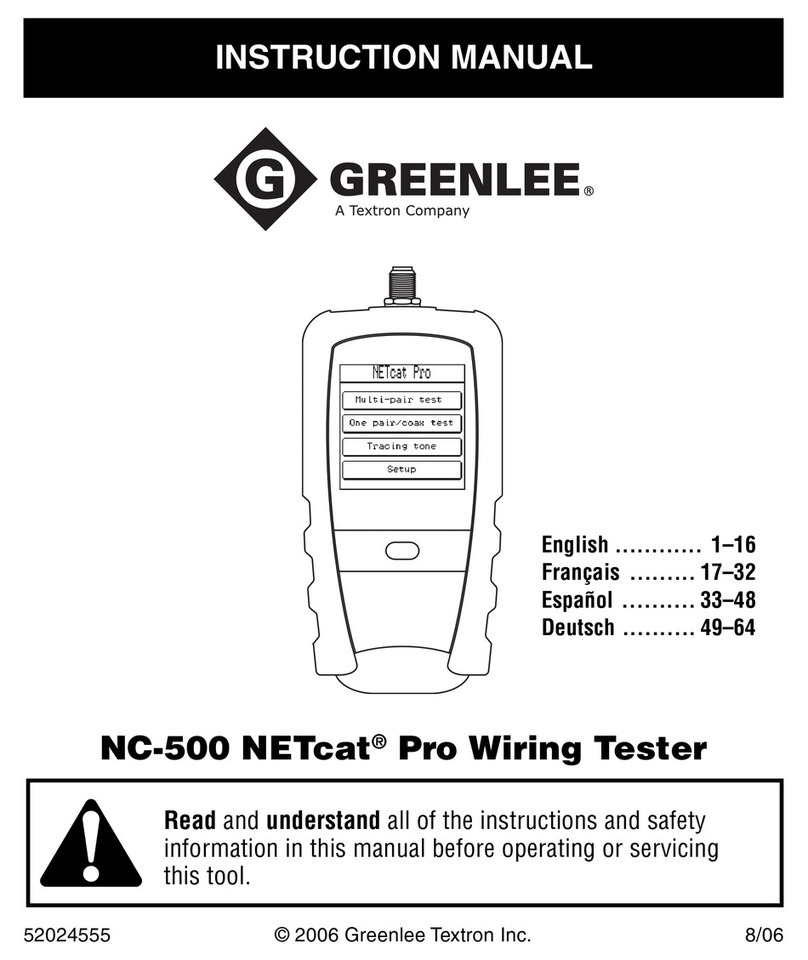 Greenlee NETcat NC-500 User manual