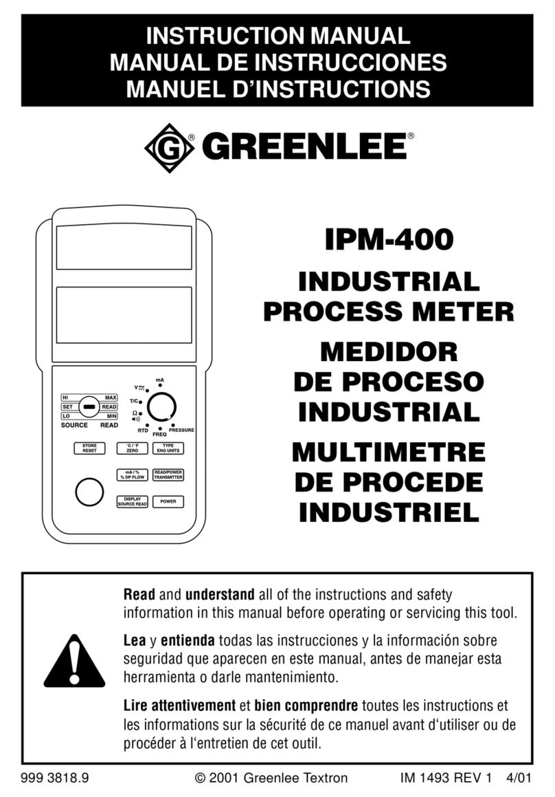 Greenlee IPM-400 instruction manual