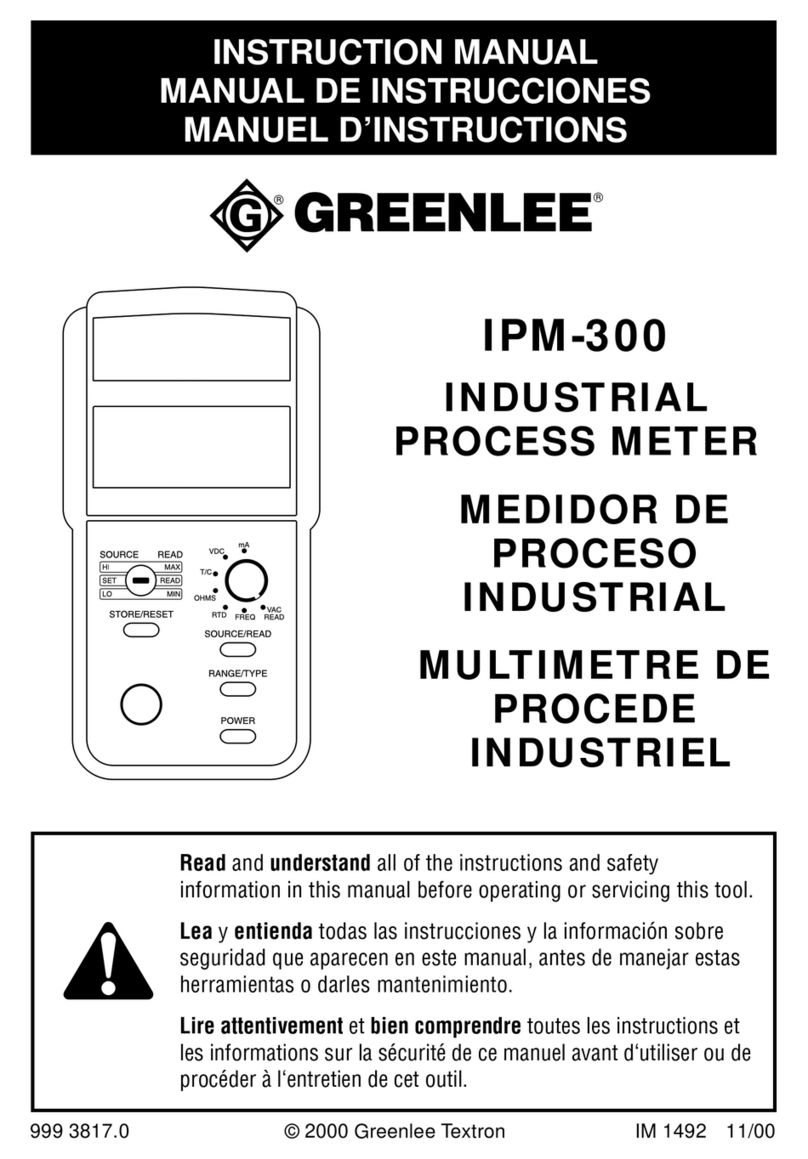 Greenlee IPM-300 instruction manual