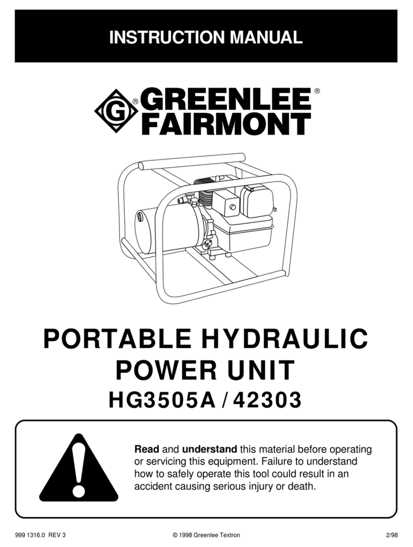 Greenlee Fairmont HG3505A instruction manual
