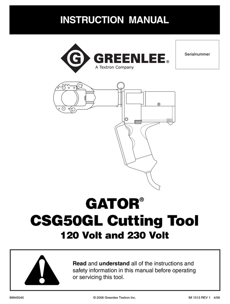 Greenlee GATOR CSG50GL instruction manual