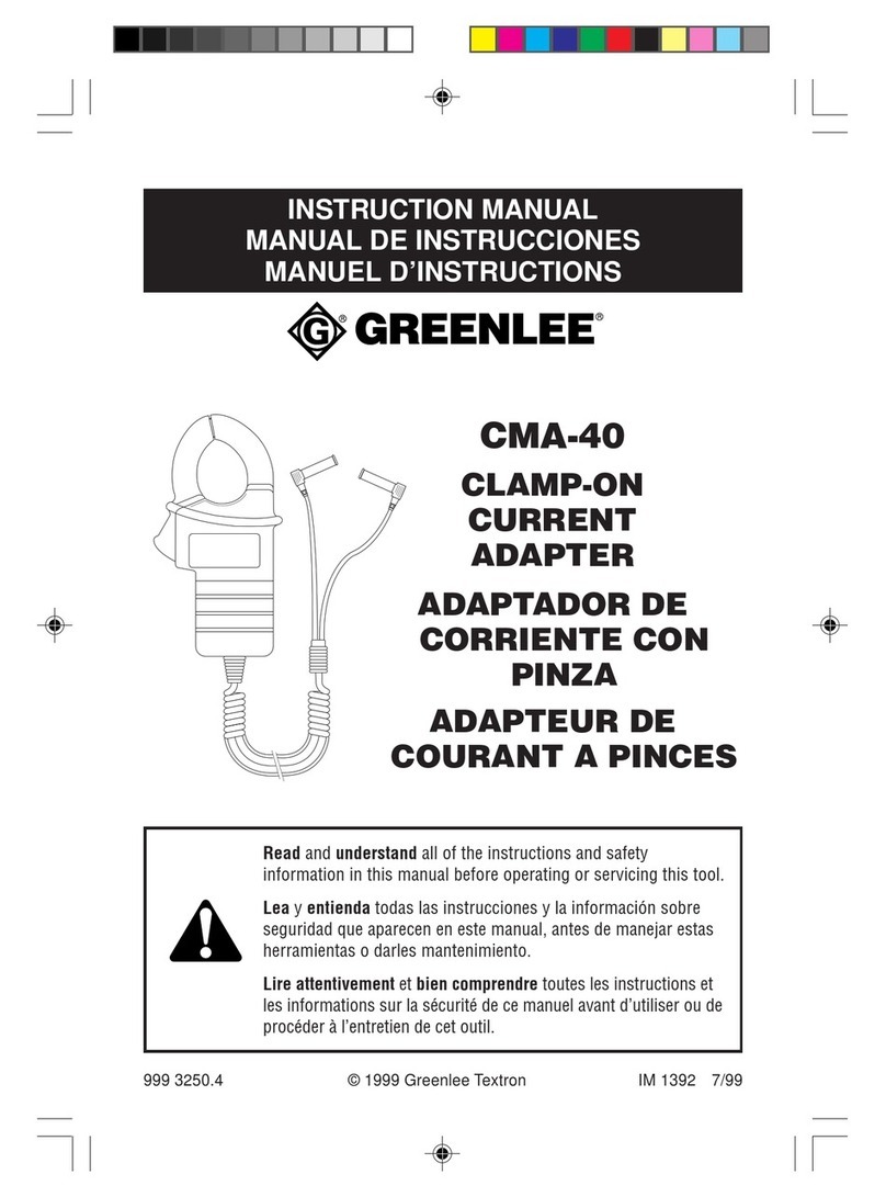 Greenlee CMA-40 User manual