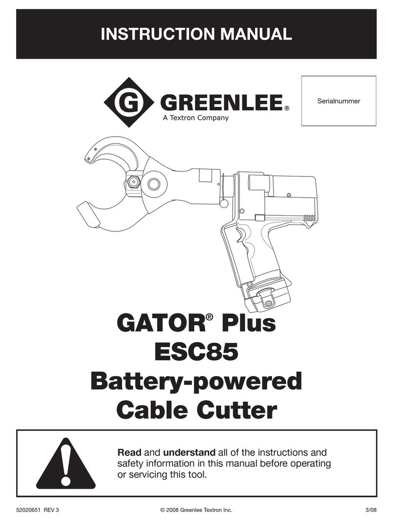 Greenlee ESC85 instruction manual