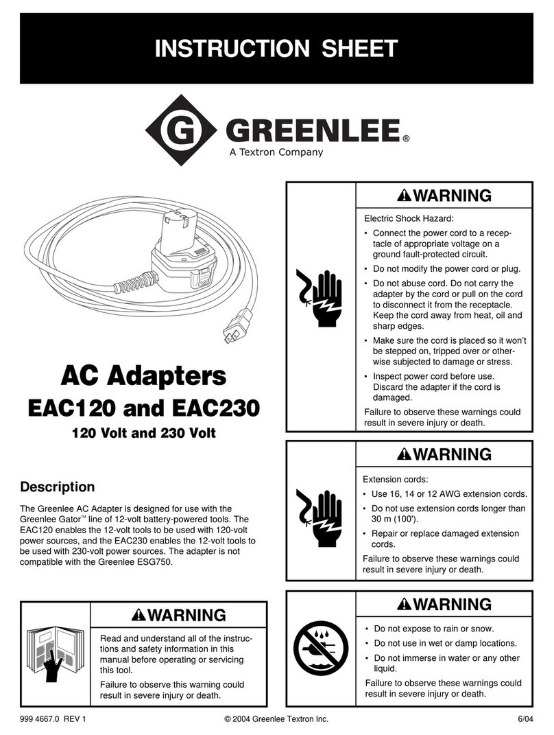 Greenlee EAC120 User manual