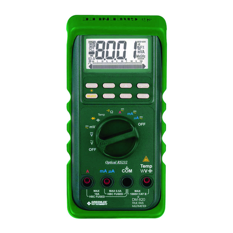 Greenlee DM-800 instruction manual