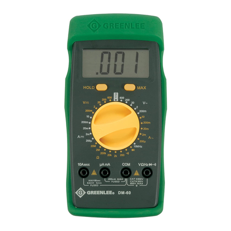 Greenlee DM-60 instruction manual