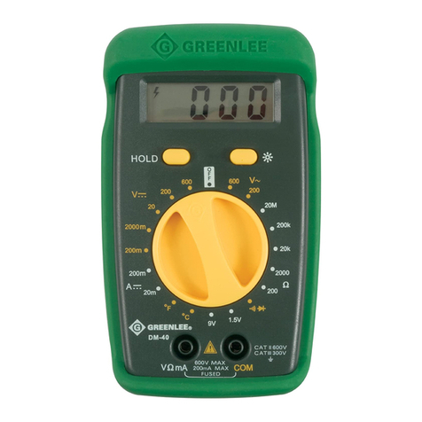 Greenlee DM-40 instruction manual