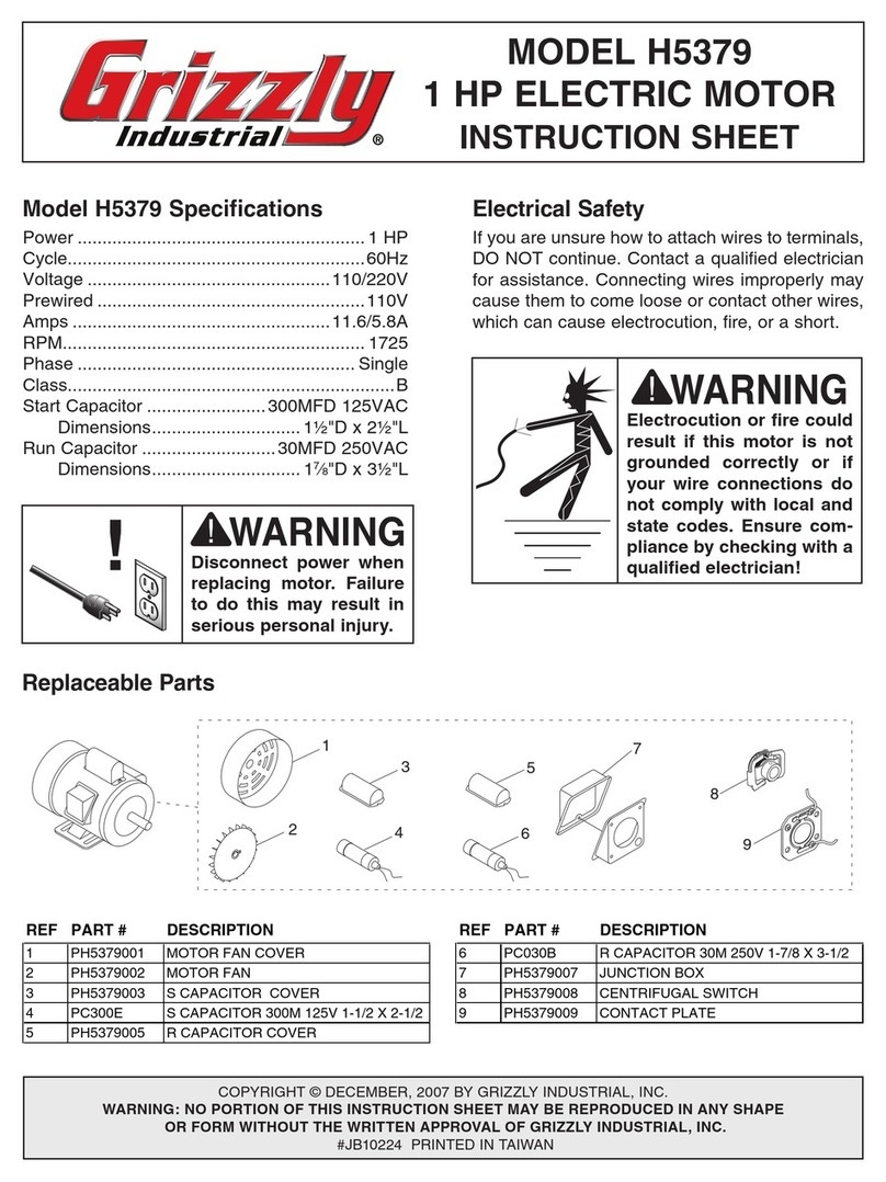 Grizzly H5379 instruction sheet Grizzly H5379 instruction sheet