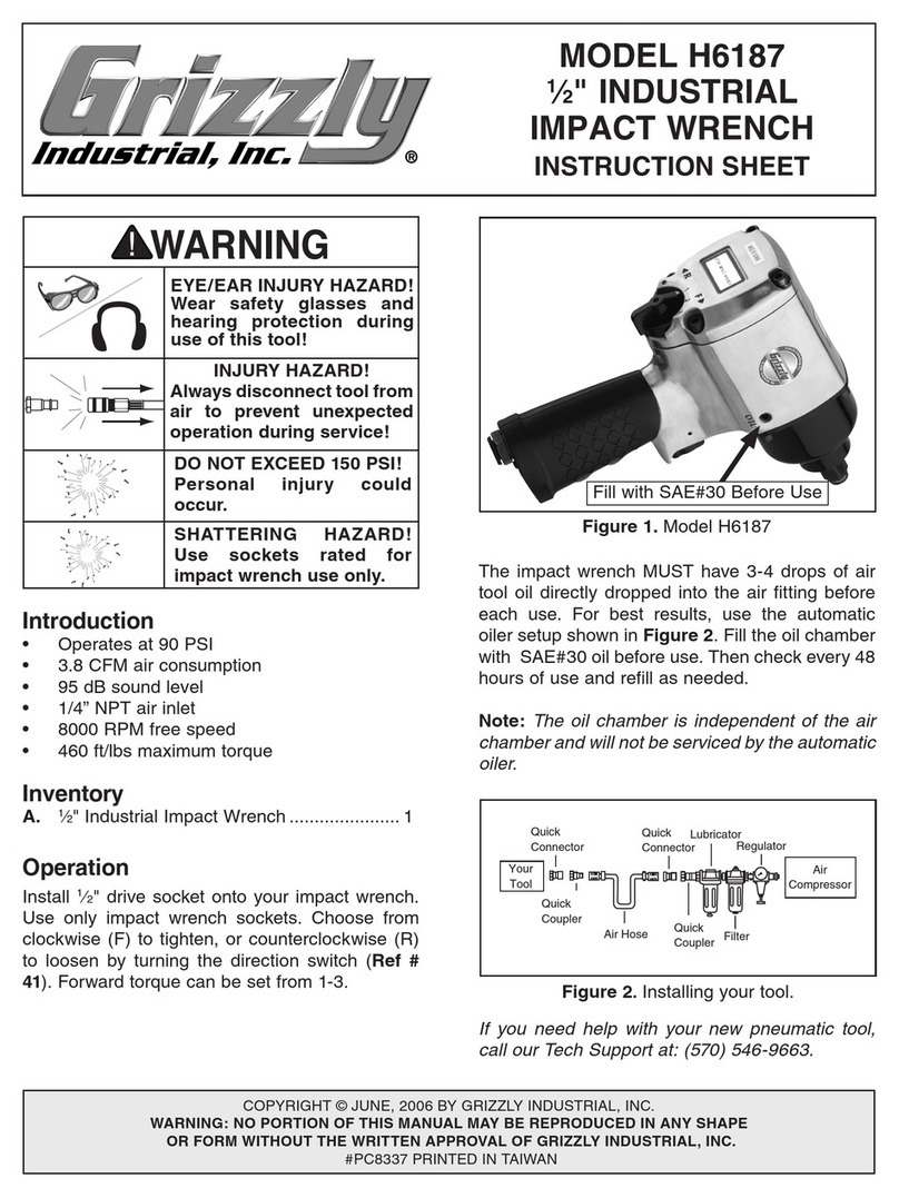 Grizzly H6187 instruction sheet