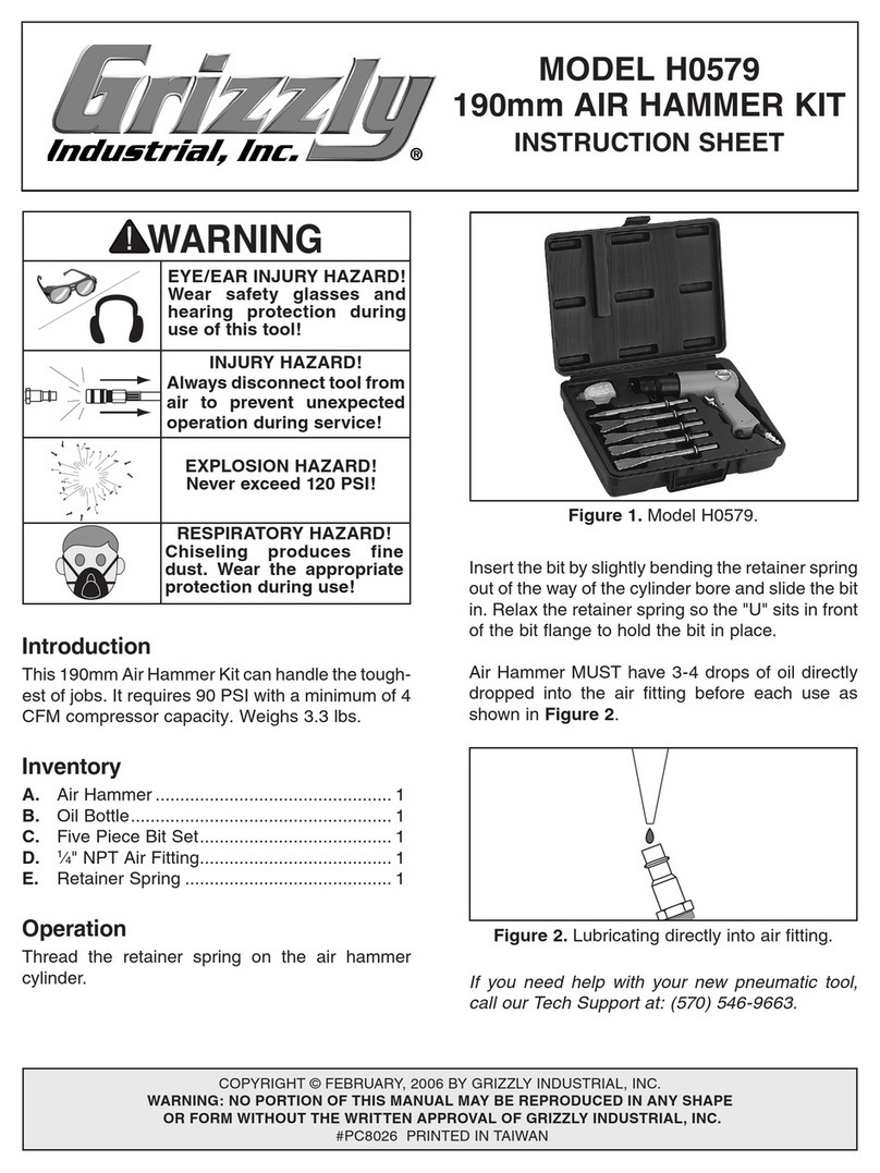 Grizzly H0579 instruction sheet