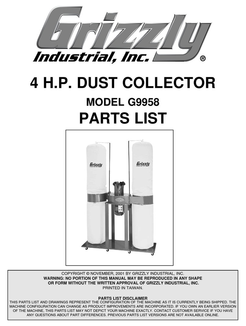 Grizzly G9958 parts list