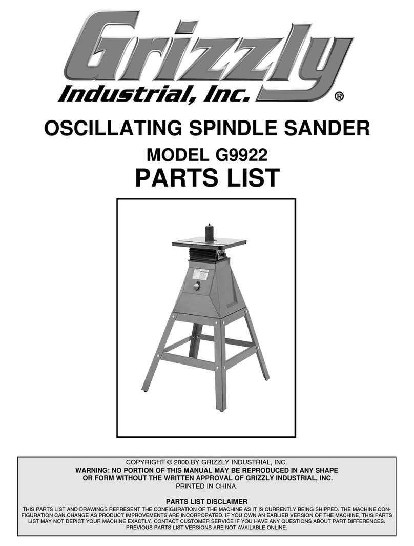Grizzly G9922 User manual