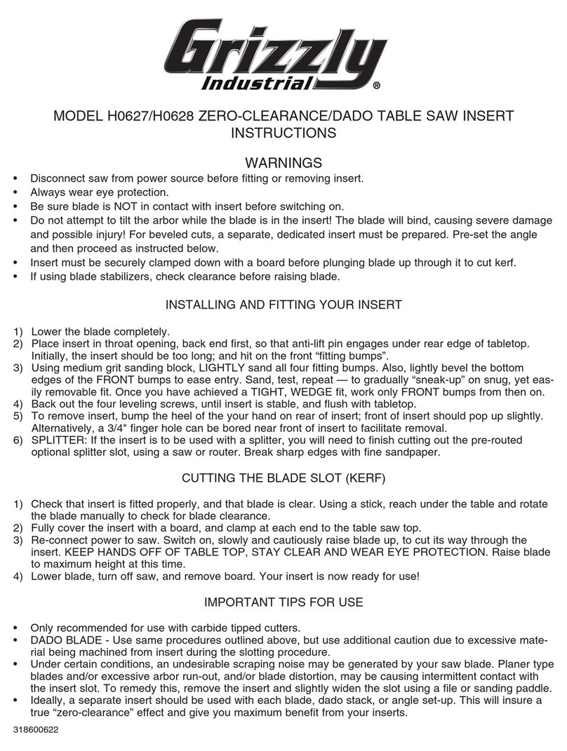 Grizzly H0627 instructions