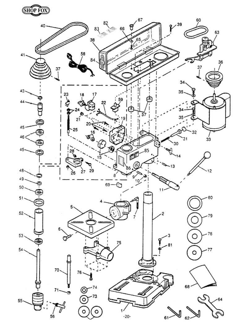 Grizzly H0625 parts list